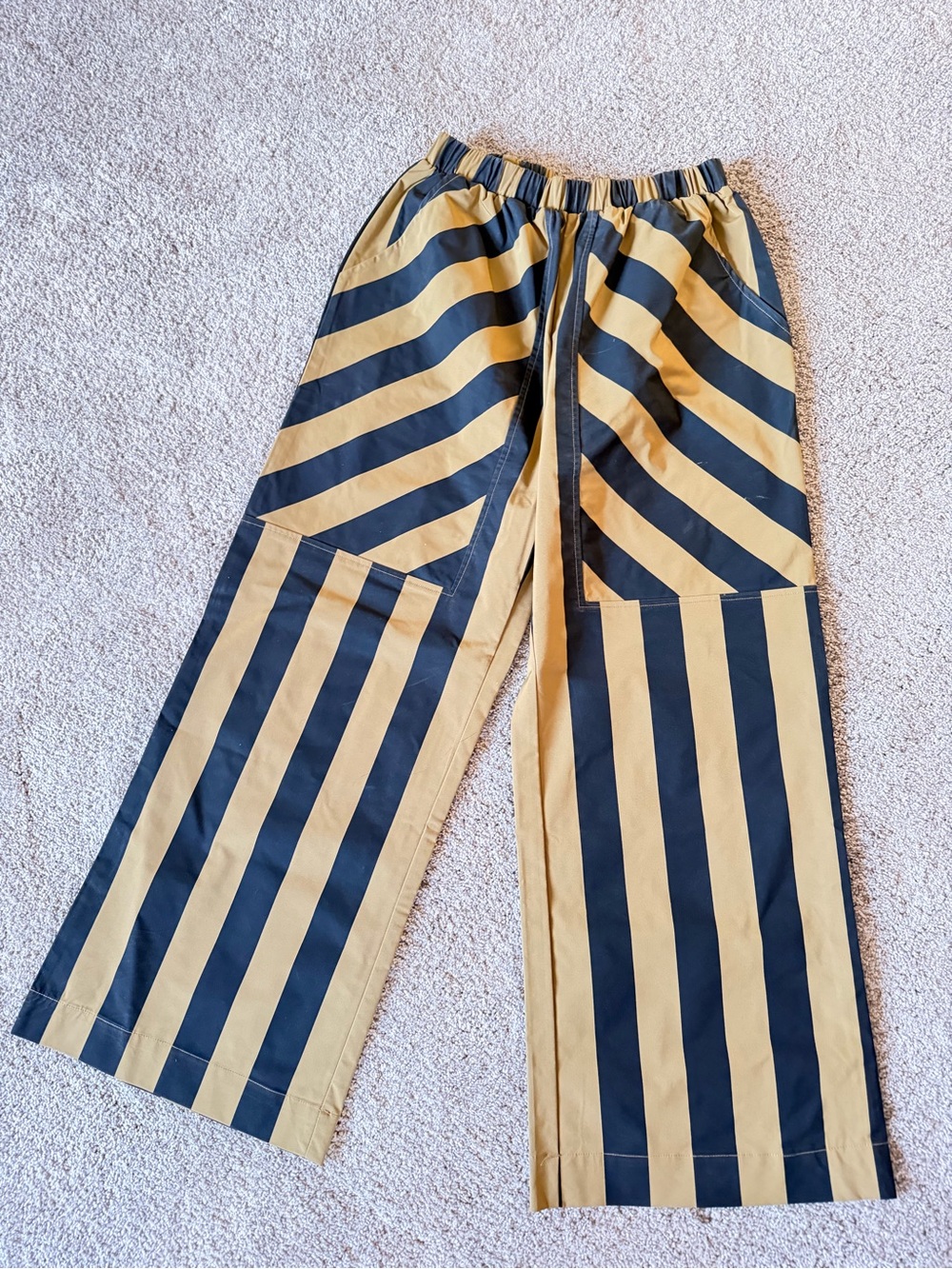 Talbots Black and Tan Striped Wide-Leg Kids' Bottoms